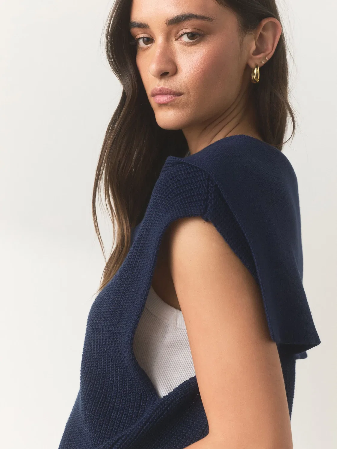 Топ трикотажный Navy Knitted от Next, Navy — фото 4