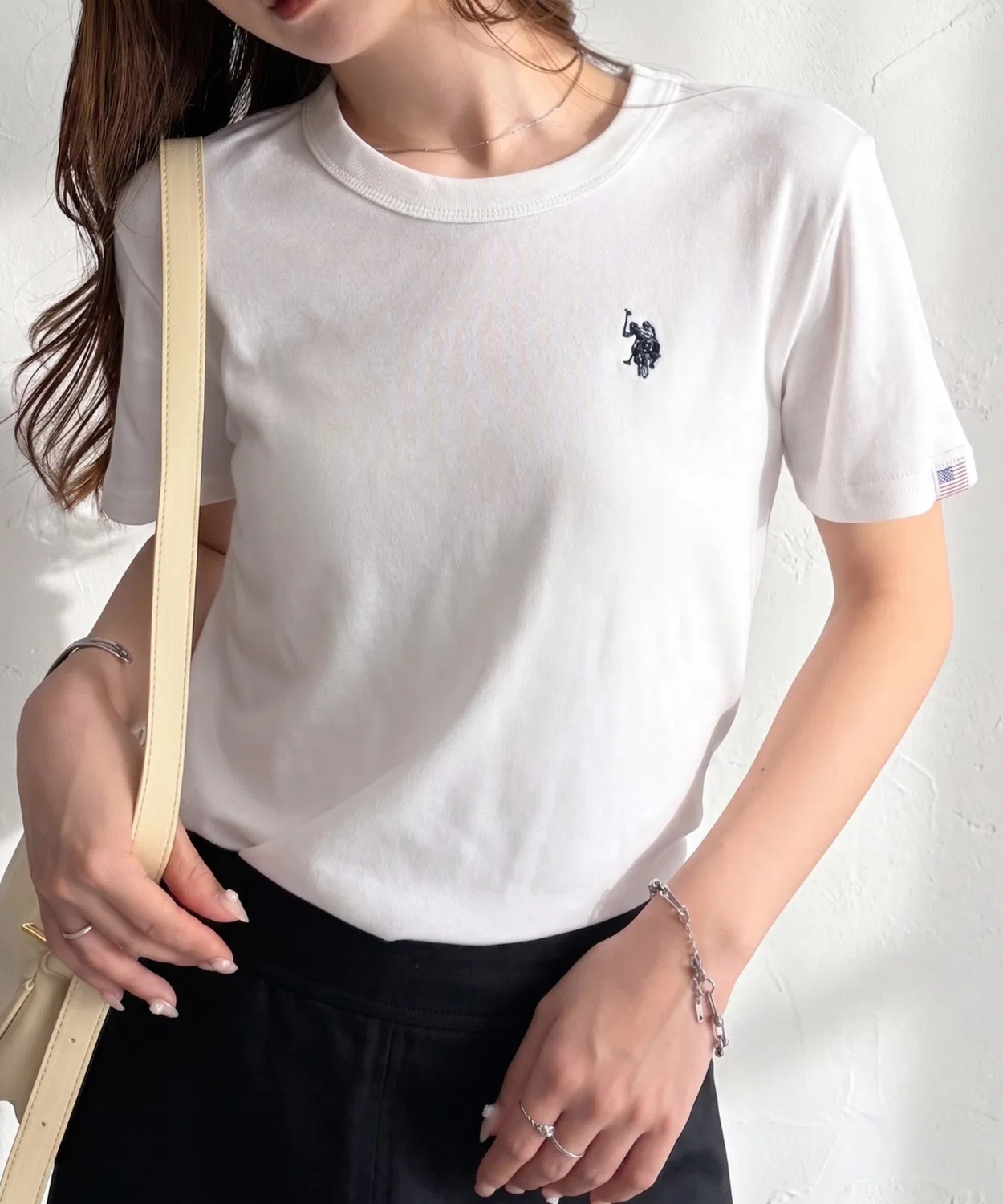 Женская футболка с длинным рукавомU.S. POLO ASSN., Navy — фото 3