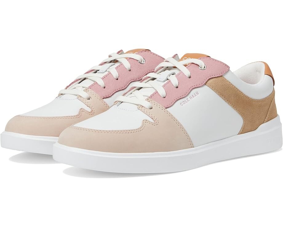 

Кроссовки Cole Haan Grand Crosscourt Modern Tennis Sneaker, цвет White/Sesame/Rose Smoke/Natural Tan