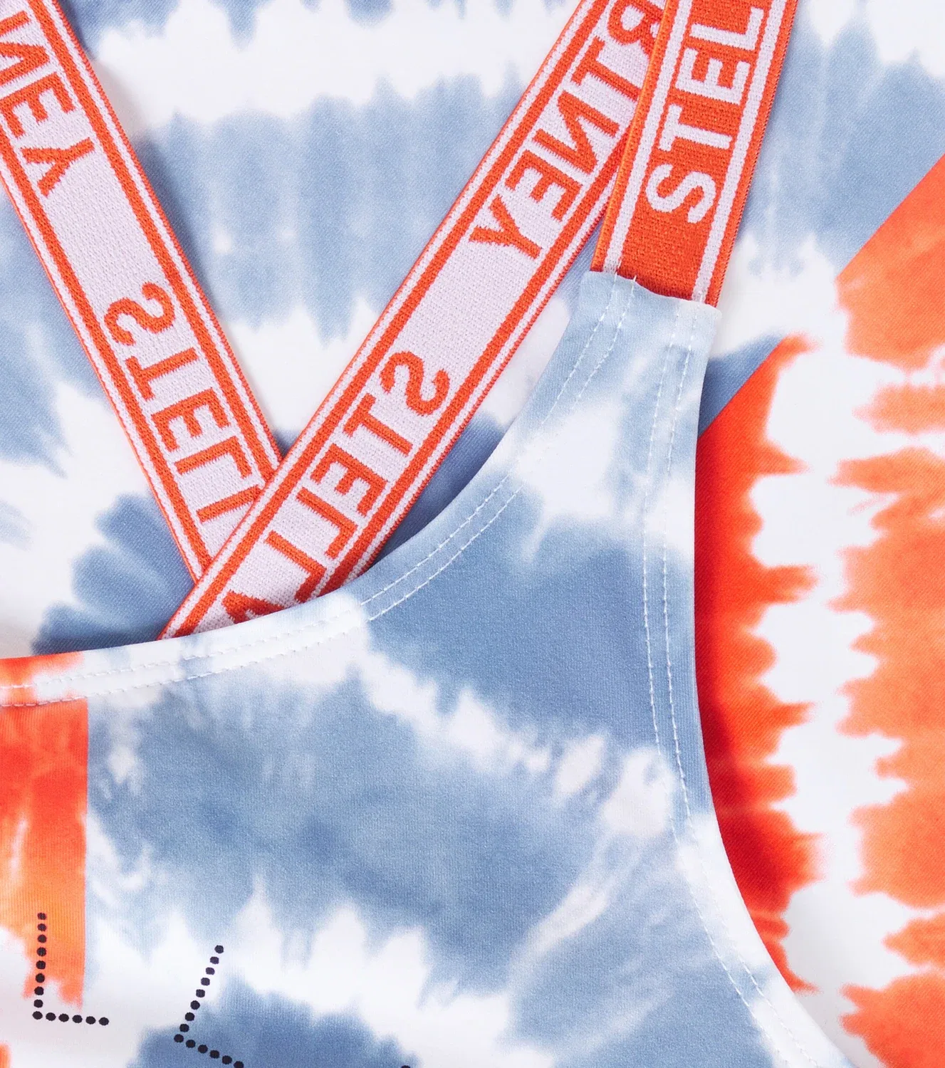 Раздельный купальник с принтом тай-дай Stella Mccartney Kids, красный — фото 2
