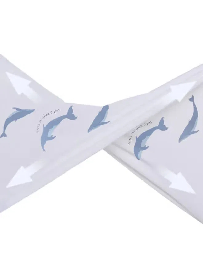 Пижамный комплект с коротким рукавом и бриджами, модель Blue Whale, Aimer Kids, синий — фото 3
