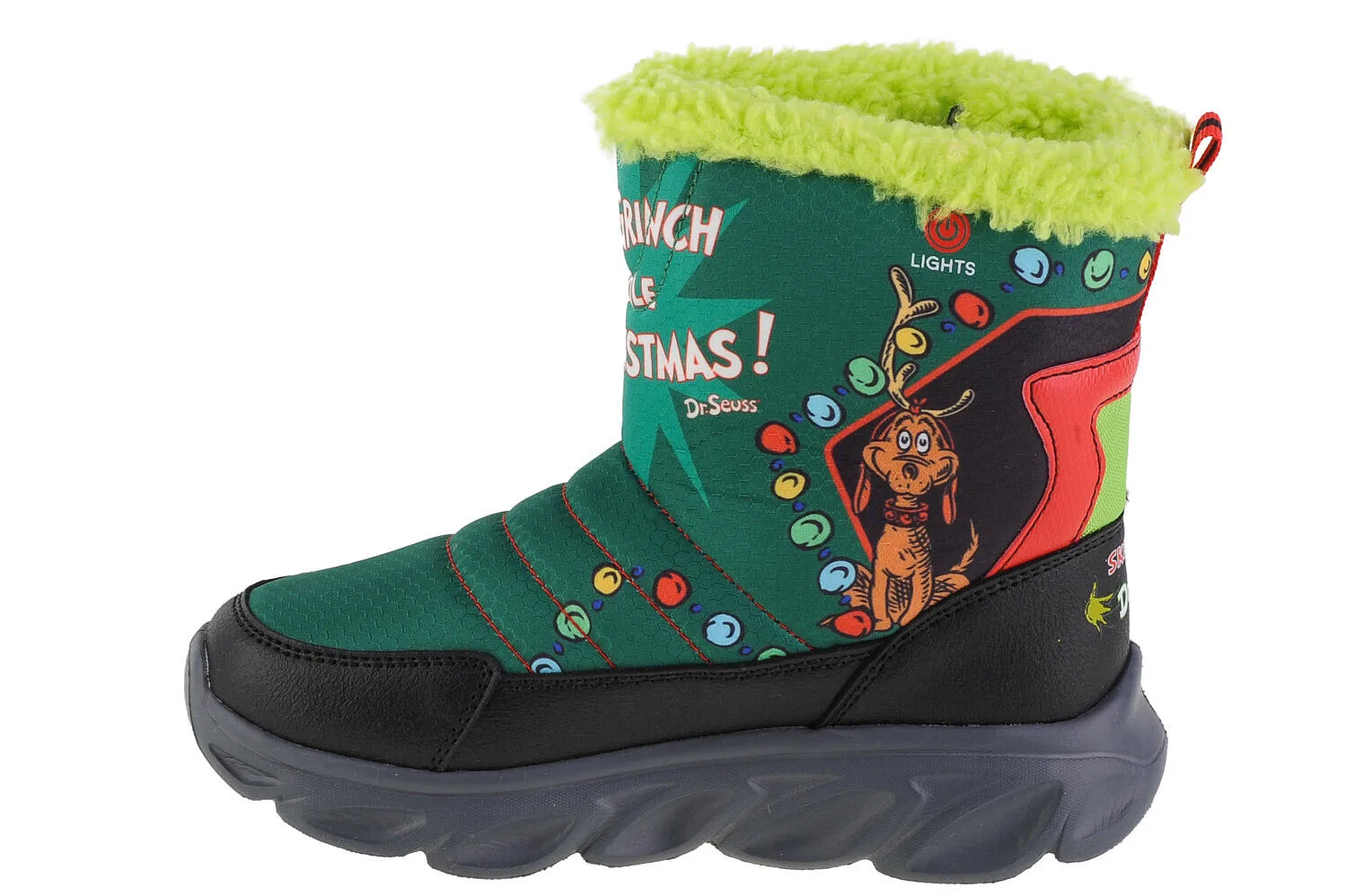 Детские зимние ботинки для мальчиков Dr. Seuss Hypno-Flash 3.0 Too Late To Be Good Skechers, Grun — фото 2
