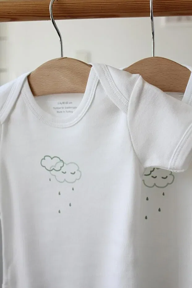 Детское боди из органического хлопка с длинным рукавом комплект 3 шт Mini Ropa, Cloud Of 3 — фото 3