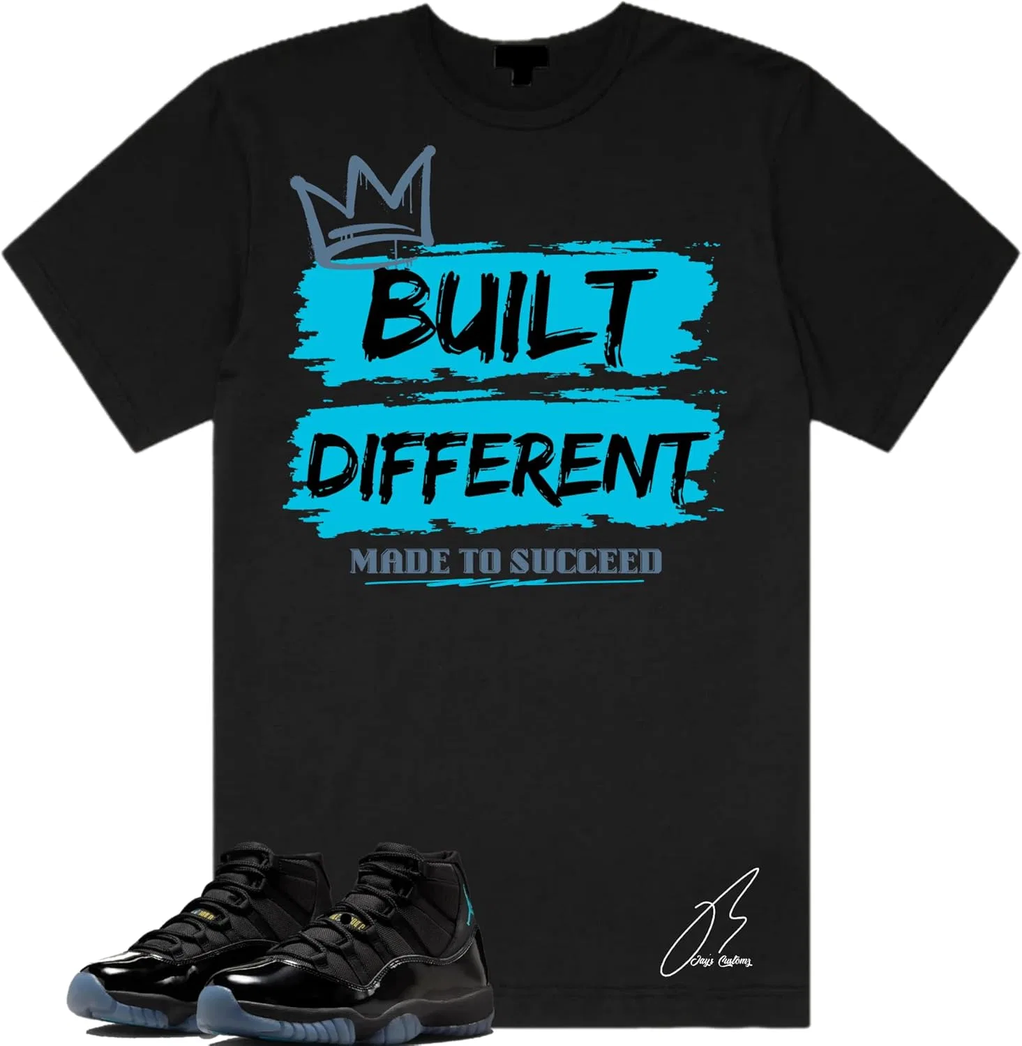 Мужская футболка принтованная Built Different, Black