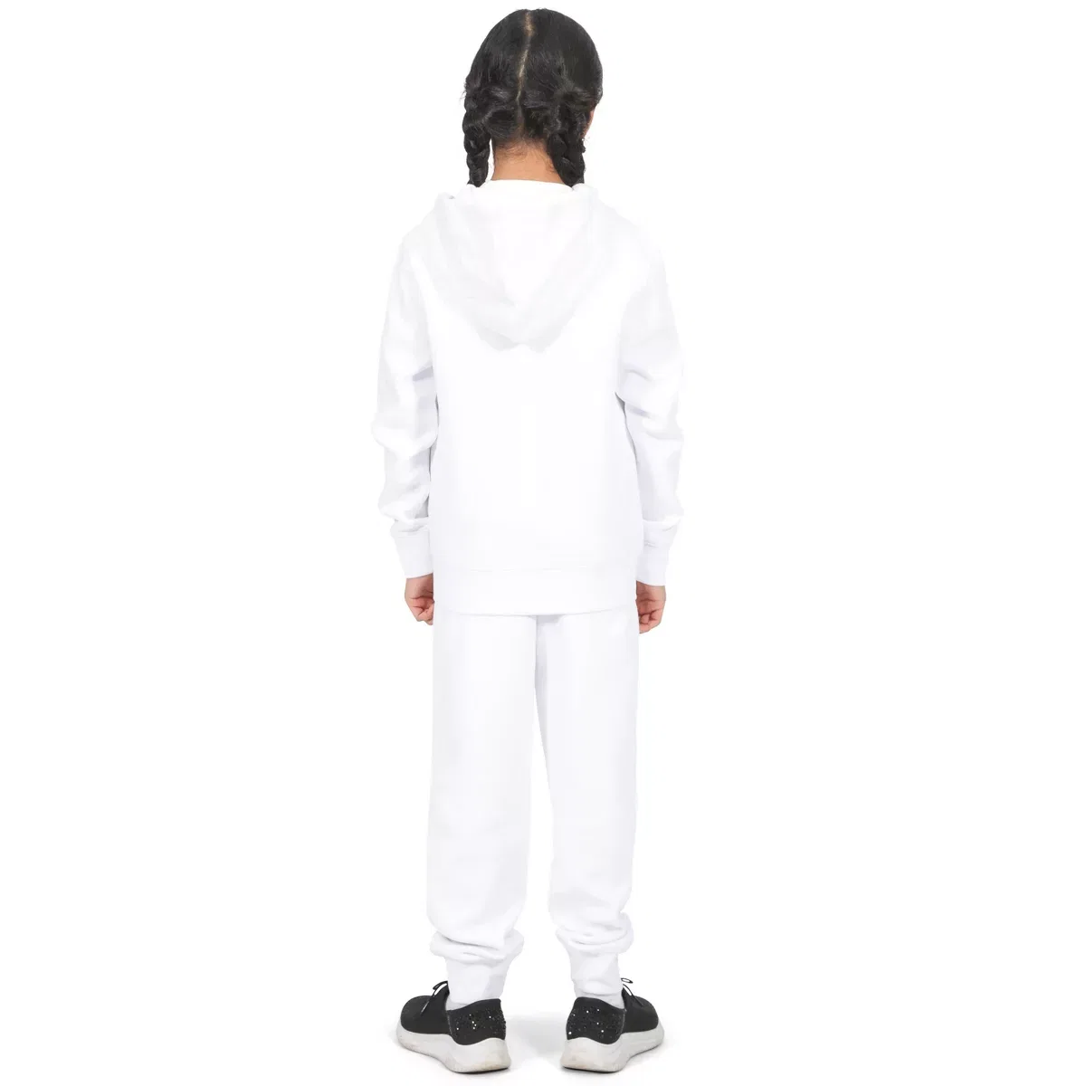Детская худи на молнии для девочек Everyday Kids, White — фото 4