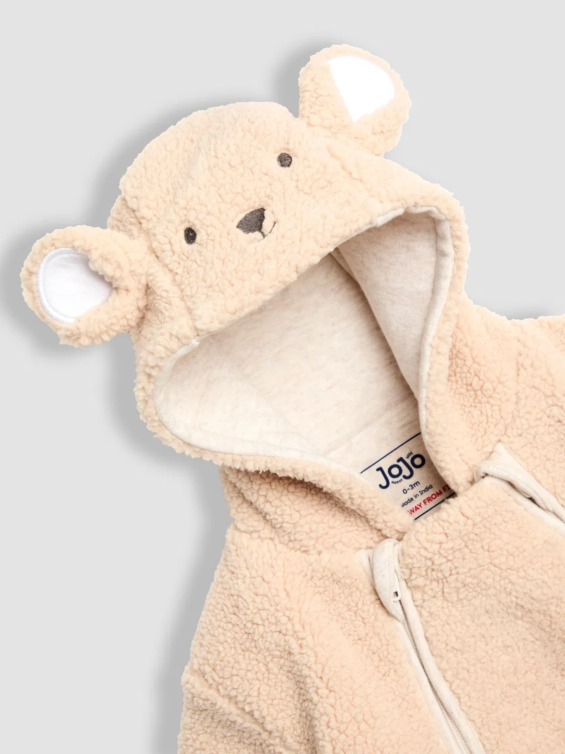 Комбинезон-конверт с капюшоном-мишкой Brown Bear Cosy Borg, JoJo Maman Bébé, коричневый — фото 3