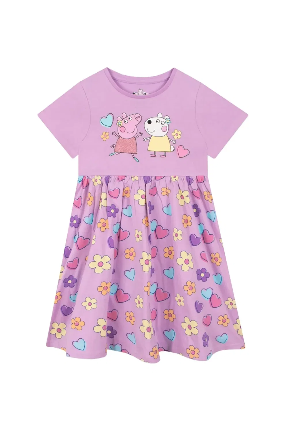 Детское платье с коротким рукавом Peppa Pig, Purple