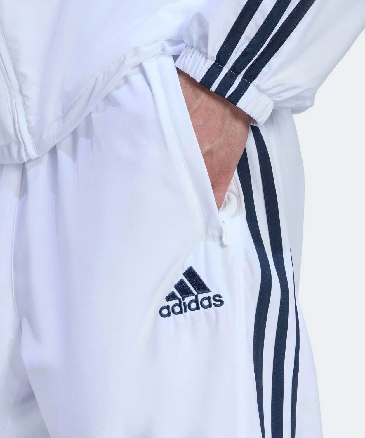 Мужские спортивные штаны свободного кроя Team Geist Adicolor Track Pants Adidas Originals, White — фото 3