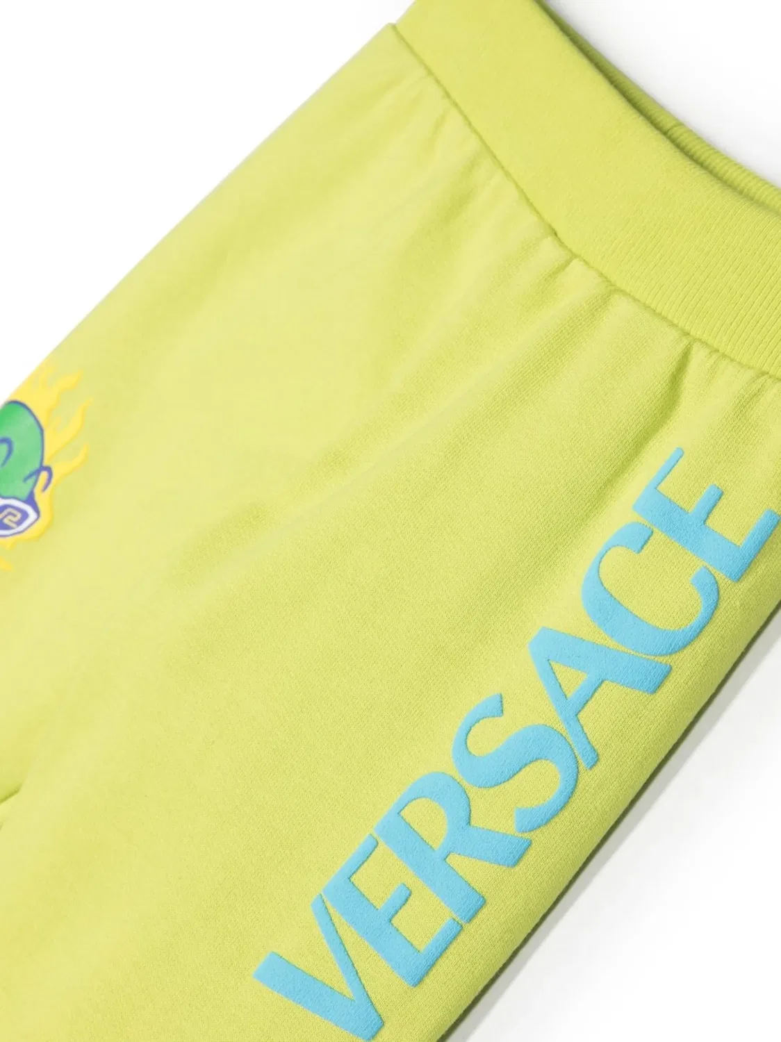 Versace Home Мятно-зеленые спортивные брюки с логотипом — фото 2