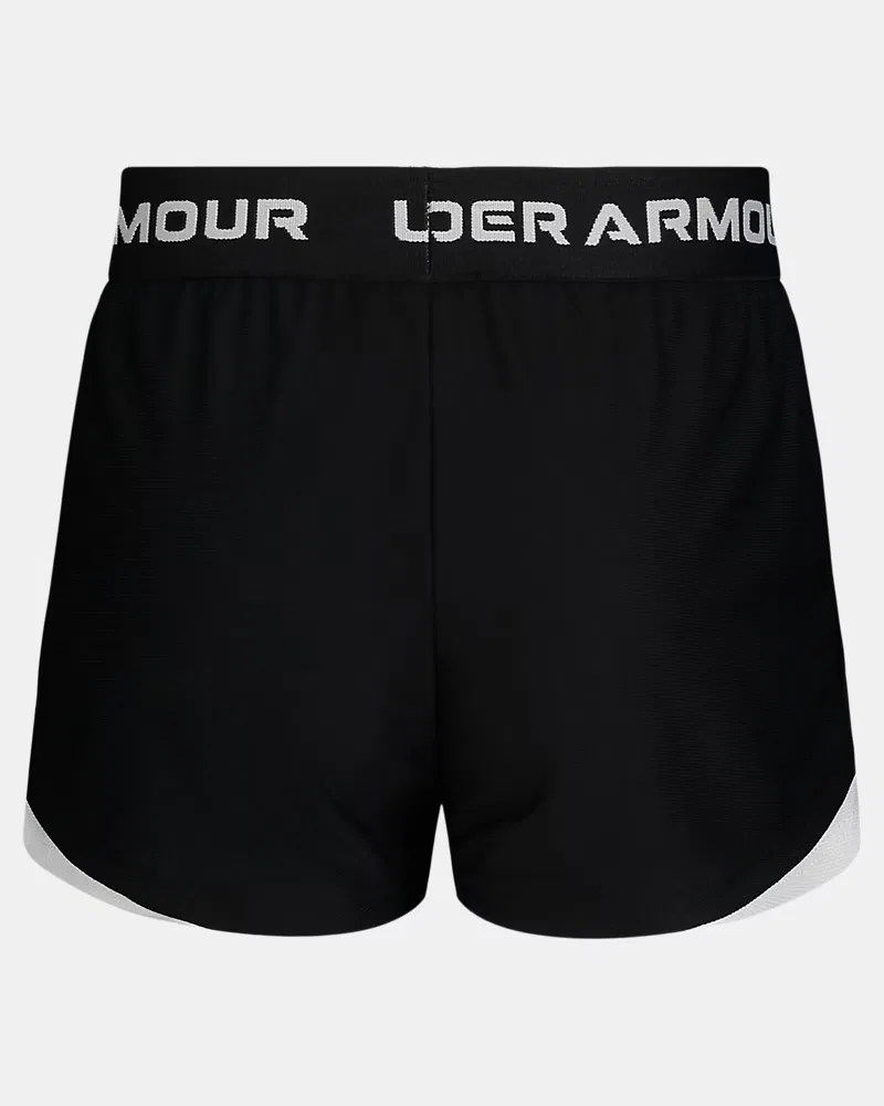 Детские шорты спортивные быстросохнущие UA Tech Play-Up UnderArmour, Black/White — фото 2