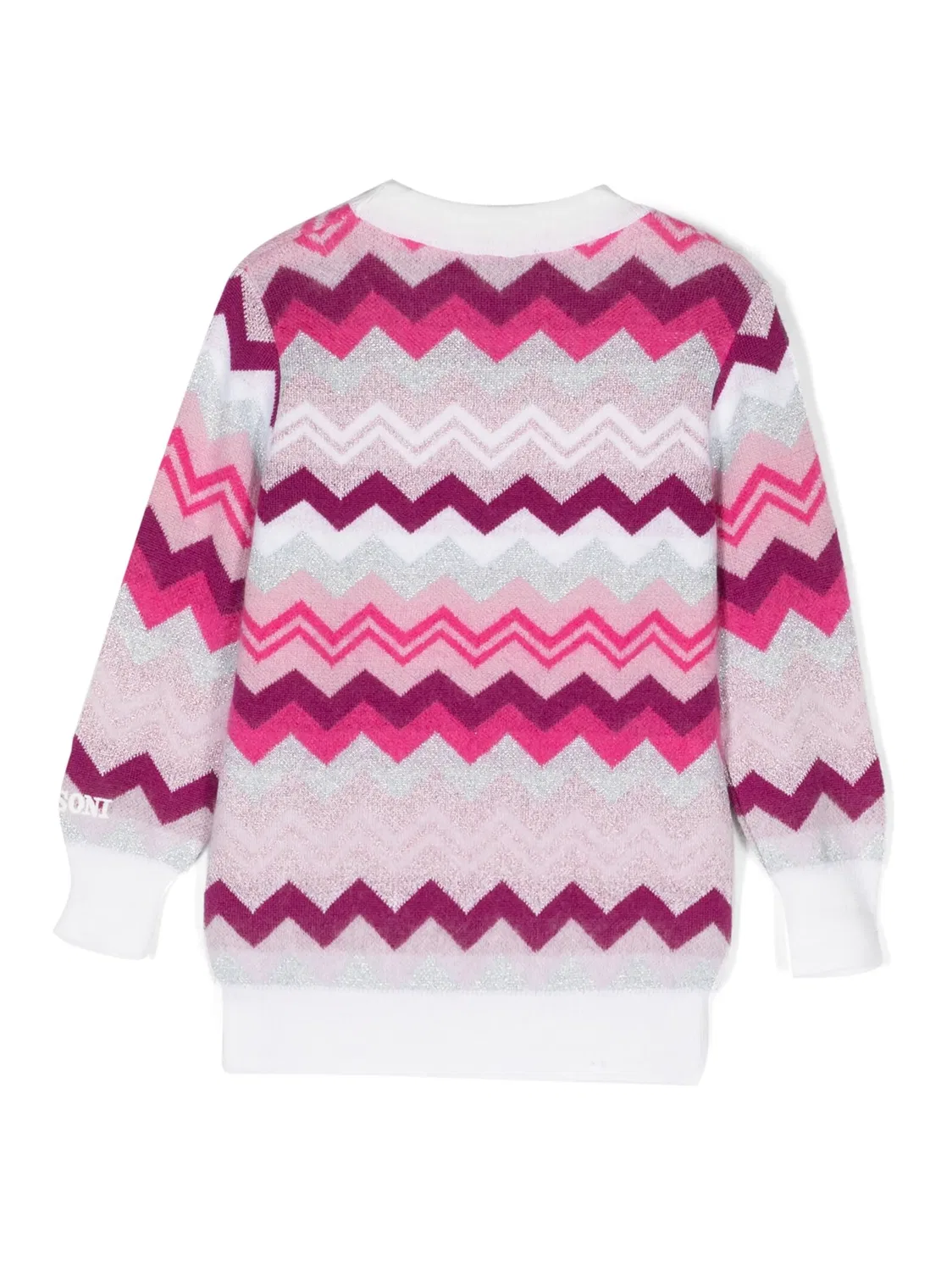 Детский Джемпер с Зигзагообразным Принтом Missoni, фуксия / белый — фото 3