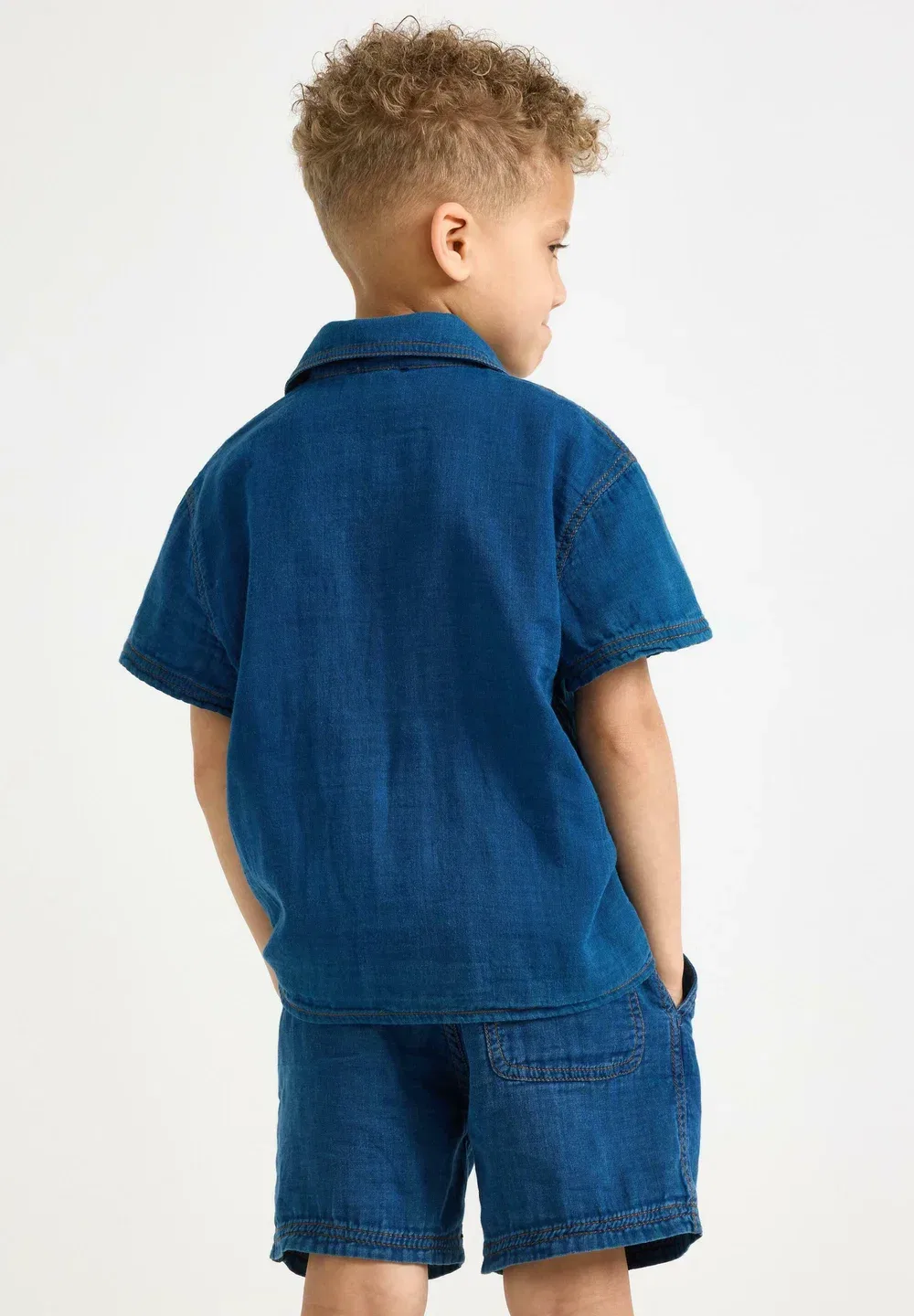 Рубашка Lindex, Medium Denim — фото 3