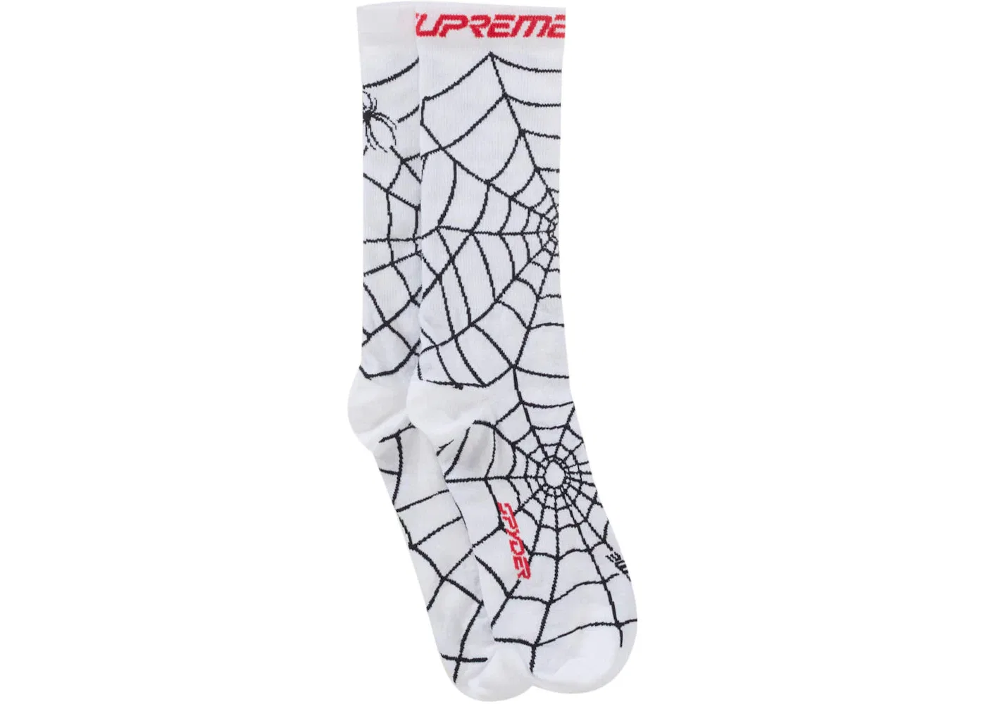 Носки Supreme Spyder Socks (1 Pack) Supreme, White — фото 2