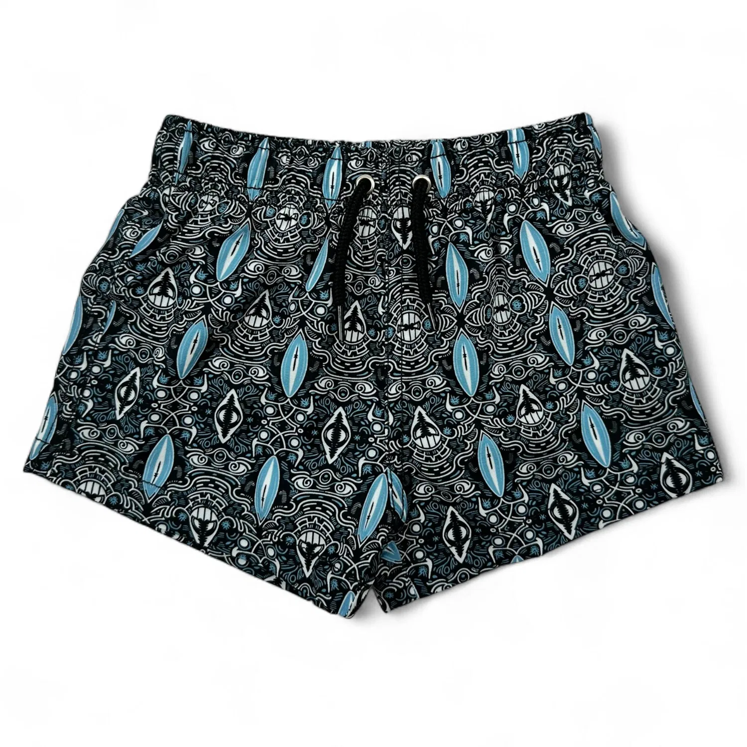 Детские плавки для мальчиков с принтом Blue Tribe Kahuna Kids, Schwarz / Weiss / Sturmblau