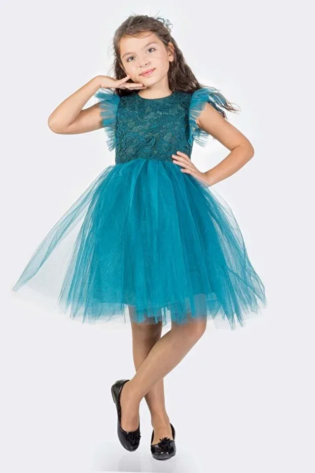 Детское платье для девочек кружевное Mnk Baby&Kids, Blue
