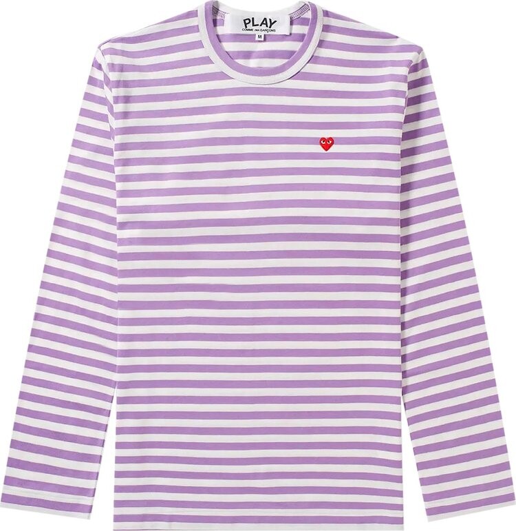 

Футболка Comme des Garçons PLAY Striped Long-Sleeve T-Shirt 'Purple', фиолетовый