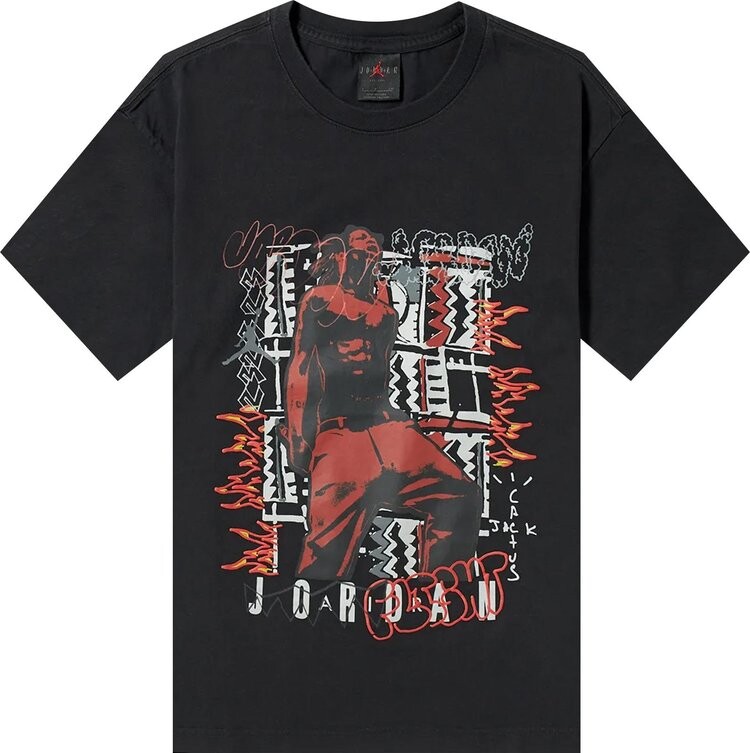 

Футболка Cactus Jack by Travis Scott x Air Jordan MJ 2 T-Shirt 'Black', черный