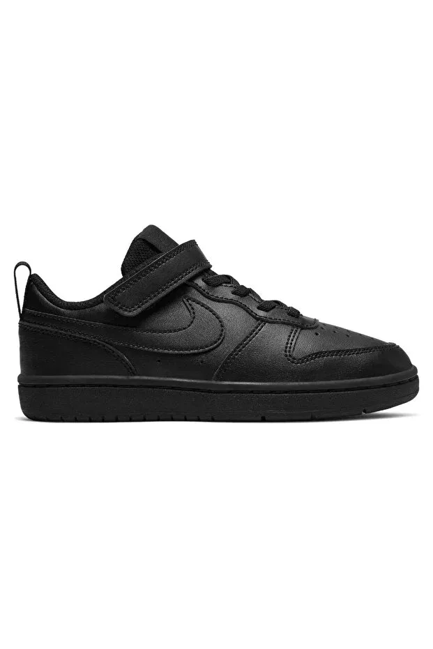 Детские кроссовки для девочек кожаные Court Borough Low 2 (PSV) Nike, Black