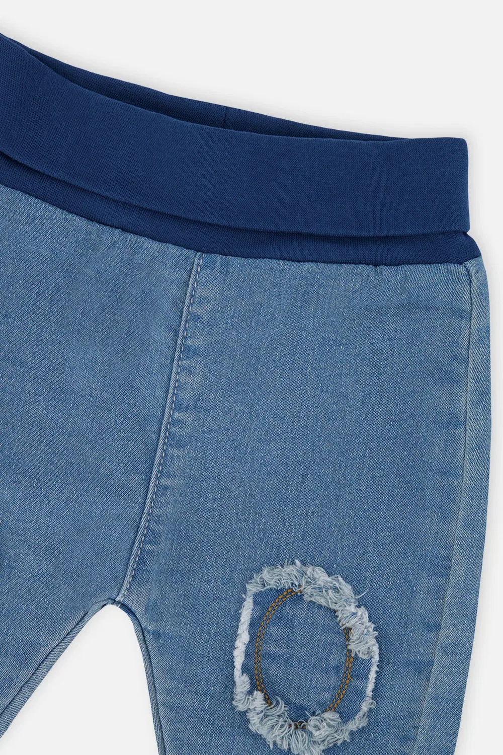 Детские брюки с регулируемым поясом и манжетами Evolutive Deux par Deux, Light Blue Denim — фото 4