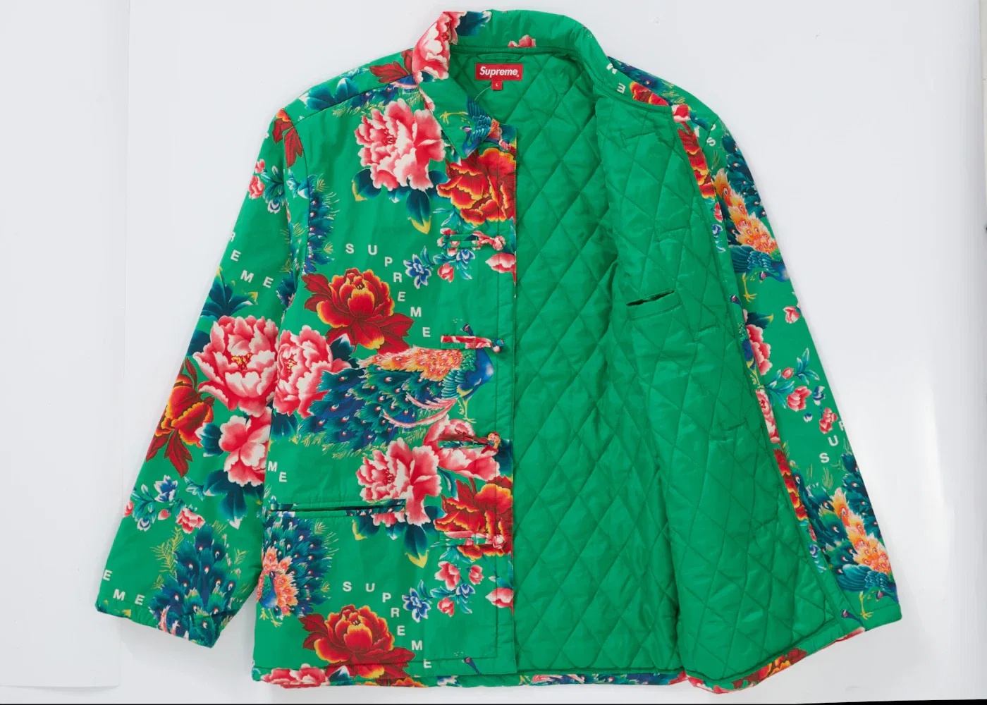 Мужская куртка с принтом Supreme Jacket, Bright Green — фото 3