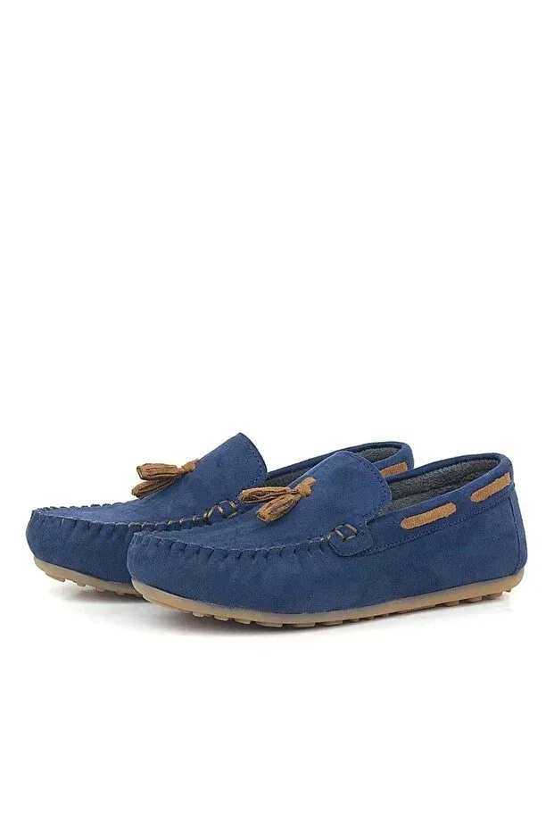 Детские лоферы для мальчиков замшевые Ortopedikal, Navy Blue — фото 2