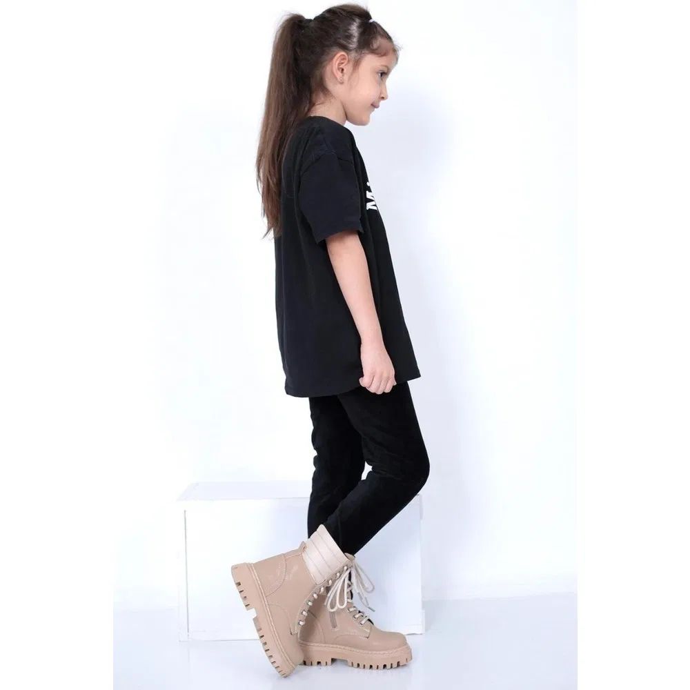 Детские ботинки для девочек с молнией и шнуровкой Bej Lady Classy — фото 2