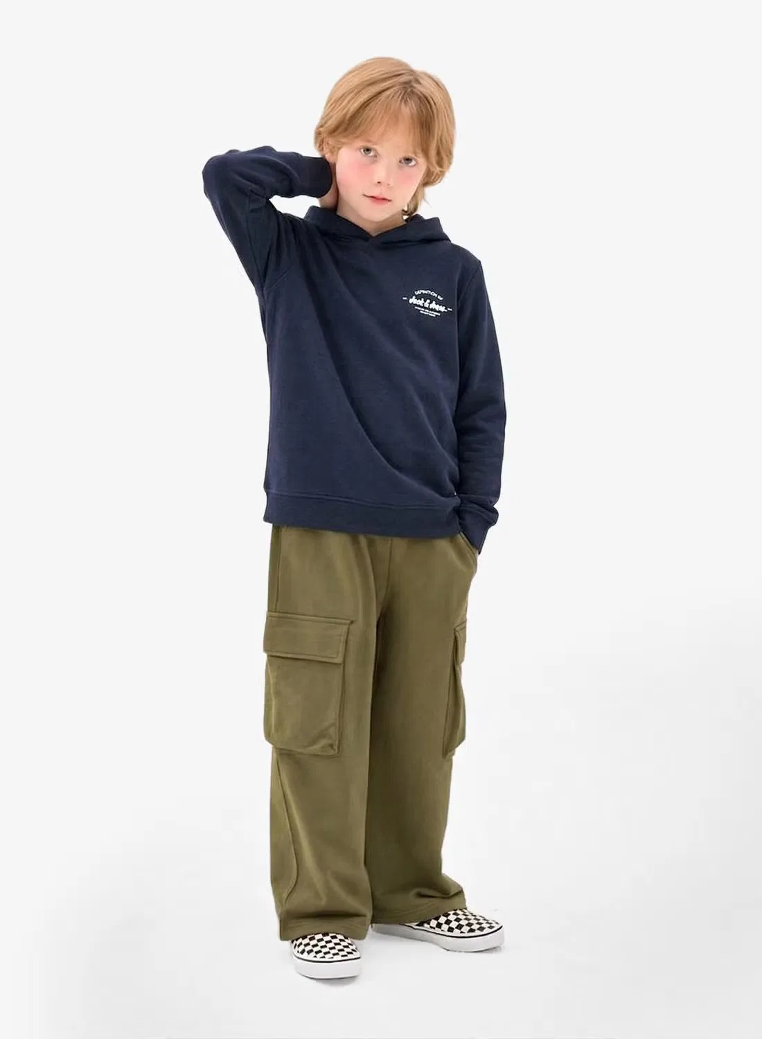 Худи с капюшоном Jack & Jones Junior, темно-синий — фото 3