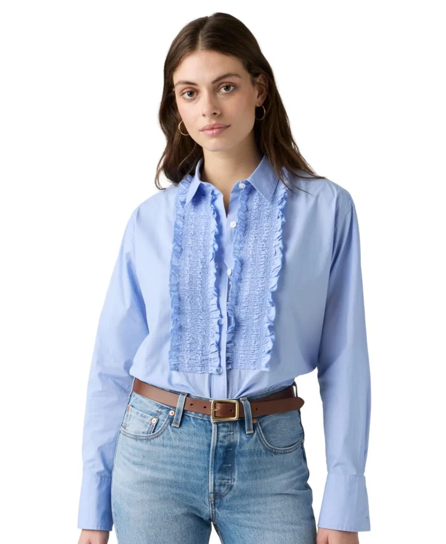 Блузка-рубашка с воротником и длинным рукавом, модель Harlie Levi's, Pick Me Up Navy Blazer — фото 3