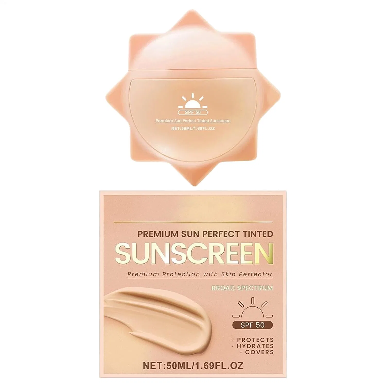 Тонированный солнцезащитный крем для лица SPF 50, Glow Sun Cream, 50 мл Generisch