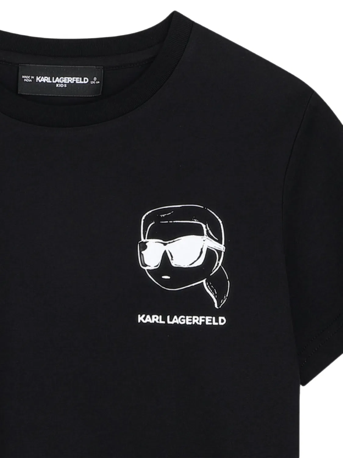 Футболка с принтом Ikonik Karl Lagerfeld Kids, черный — фото 3