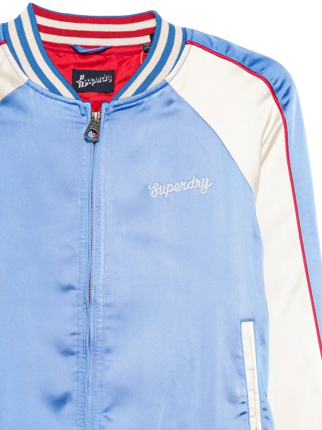Куртка-бомбер синего цвета Superdry, синий — фото 3