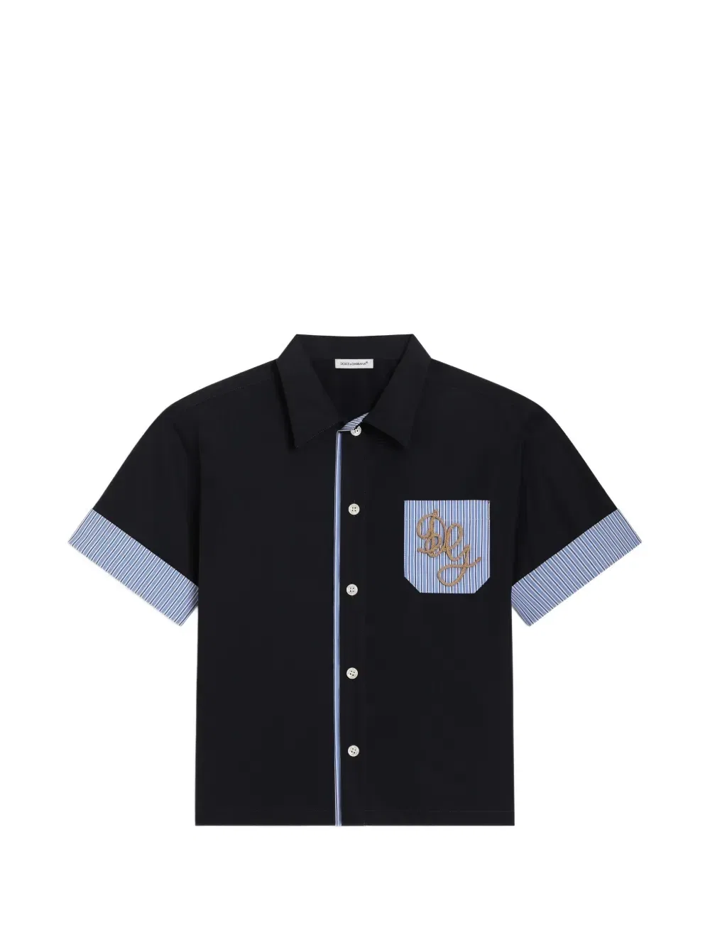 Поплиновая рубашка Dolce & Gabbana Kids, синий