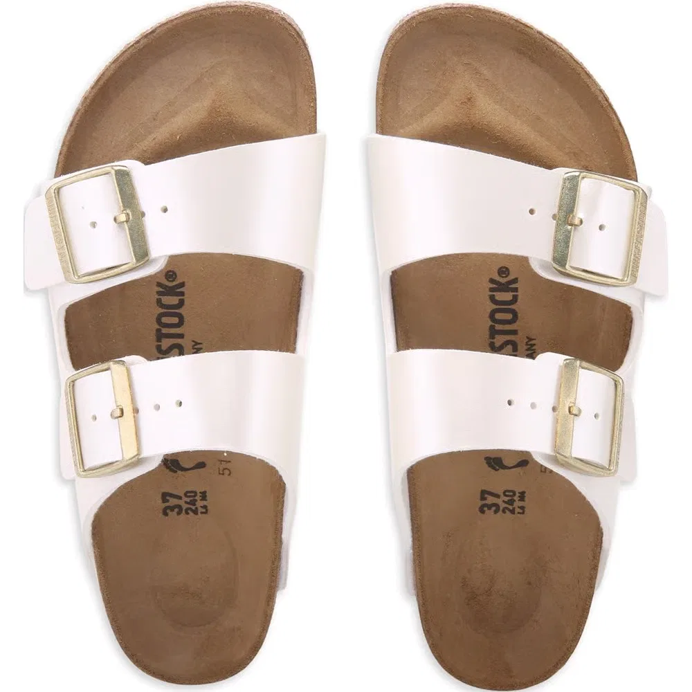 Детские сандалии Arizona с анатомической стелькой Birkenstock, Pearl White — фото 4