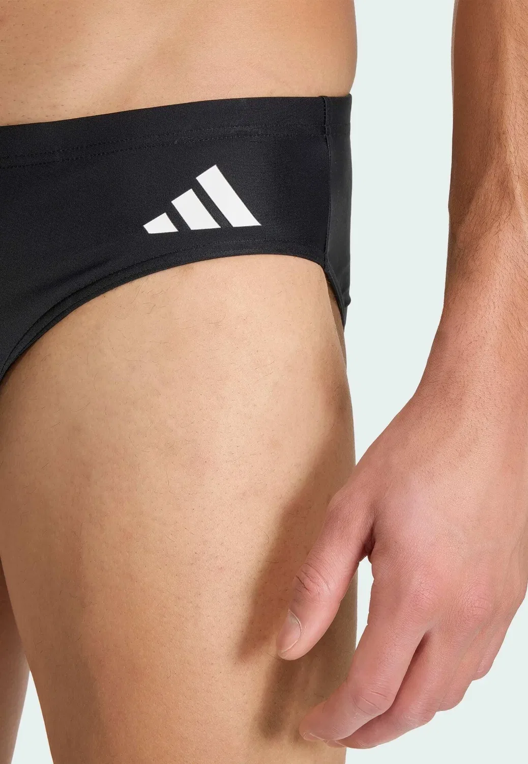 Однотонные плавки - плавательные трусы Adidas Performance, Black — фото 3