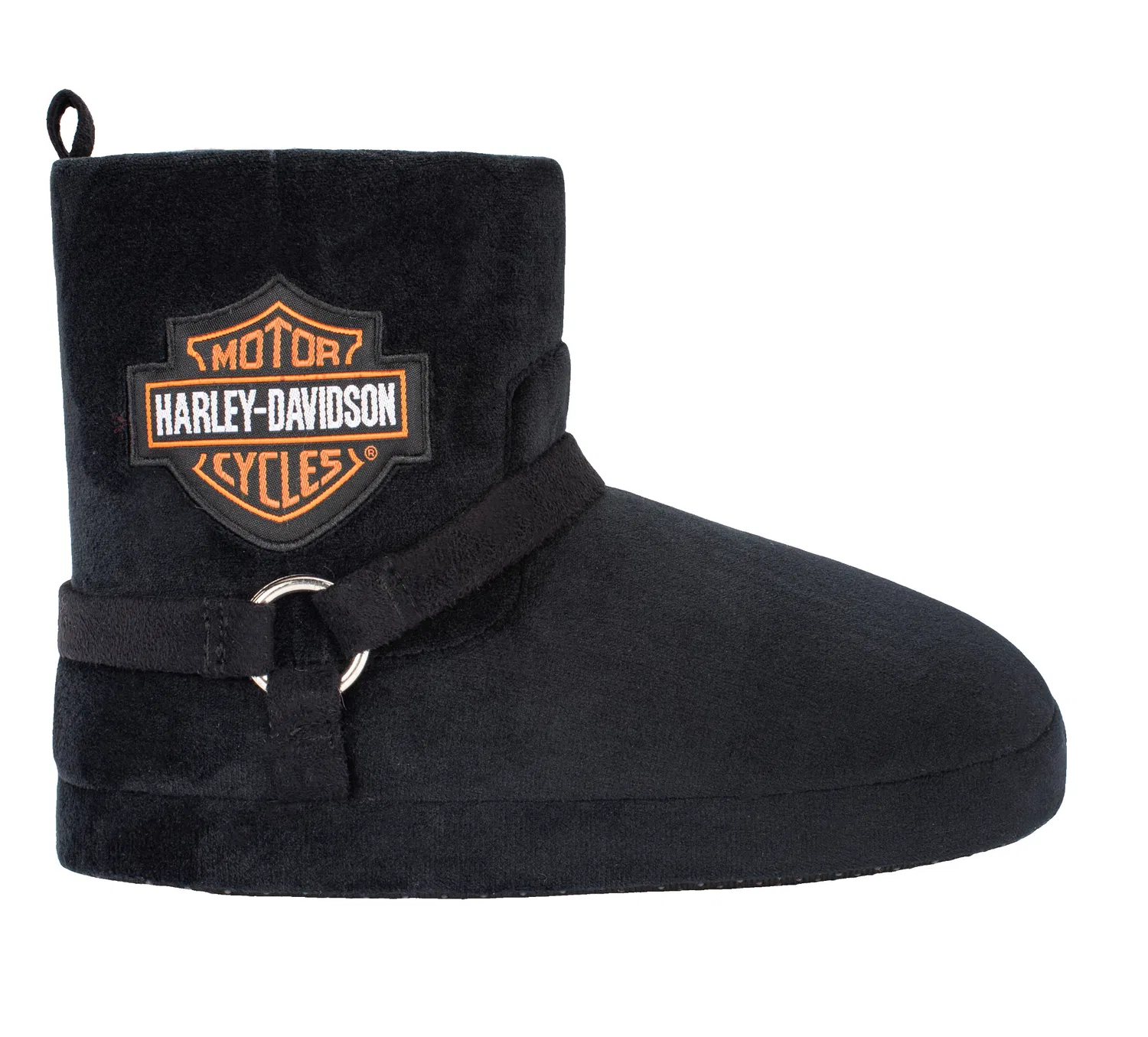 Детские тапочки с аппликацией Bar & Shield Biker Slippers Harley Davidson, Black