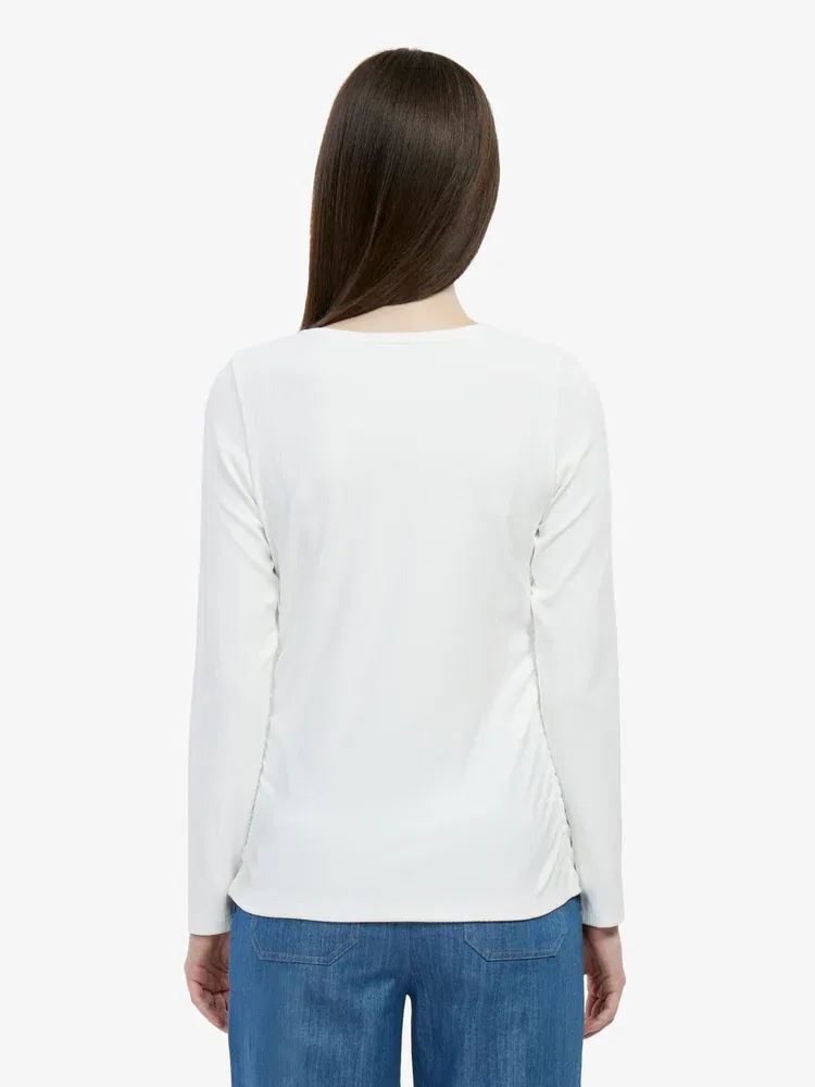 Футболка с длинным рукавом LACOSTE White — фото 3