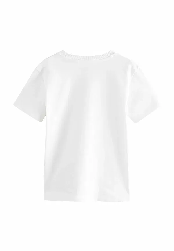 Футболка с вышивкой оленя Regular Fit 2 Pack Next Black, White, белый/черный — фото 3