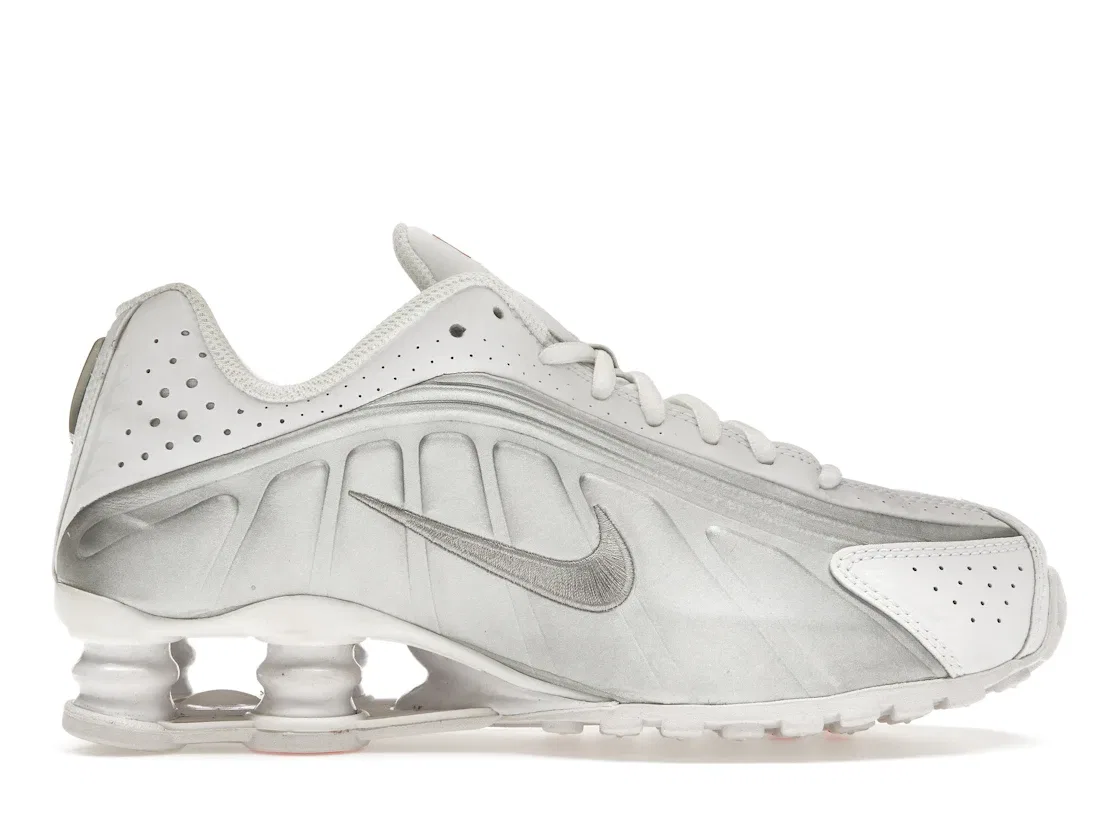 Детские кроссовки Lifestyle Nike Shox R4 Nike, White/Metallic Silver-Bright Crimson-Metallic Silver