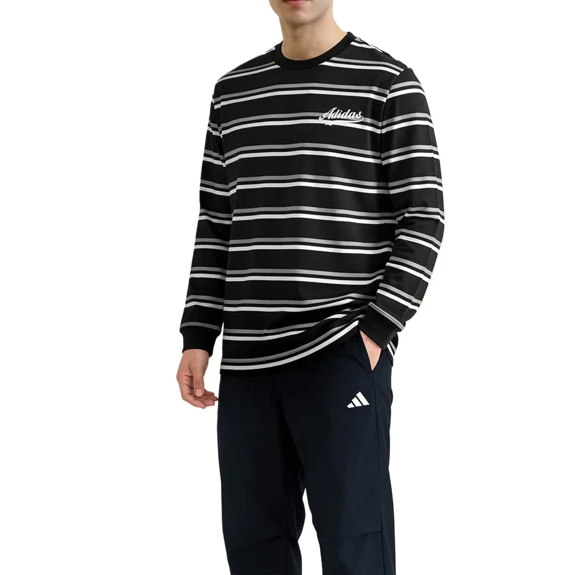 Футболка унисекс с круглым вырезом Black Adidas — фото 4
