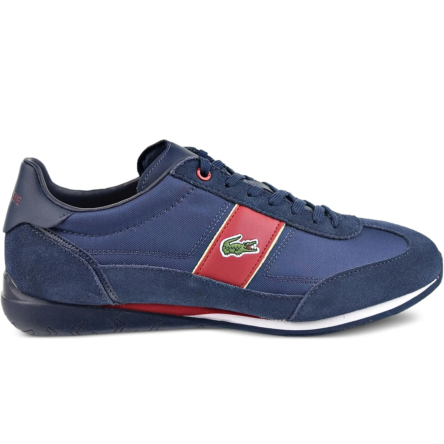 Кроссовки мужские Lacoste Angular Textile and Leather, синий/красный — фото 2