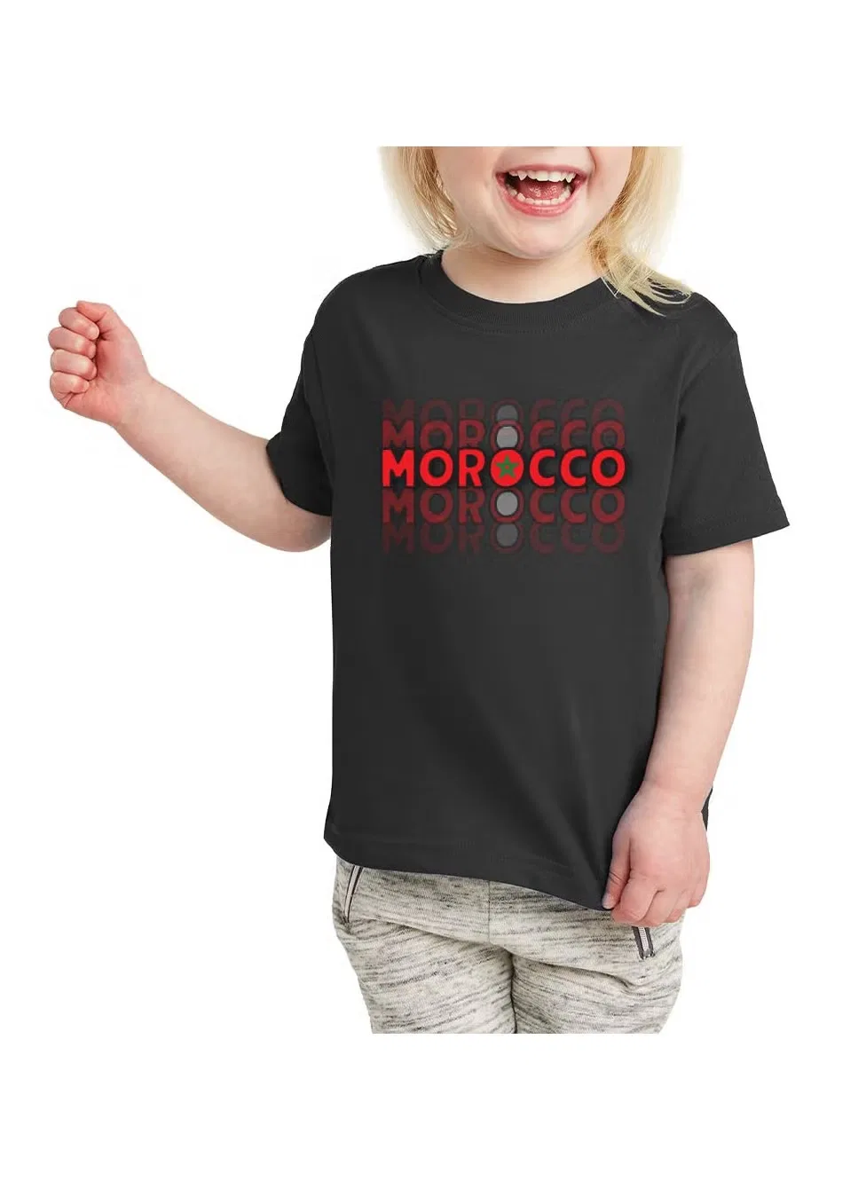 Футболка с принтом для девочки Morocco Printshop4Me, черный