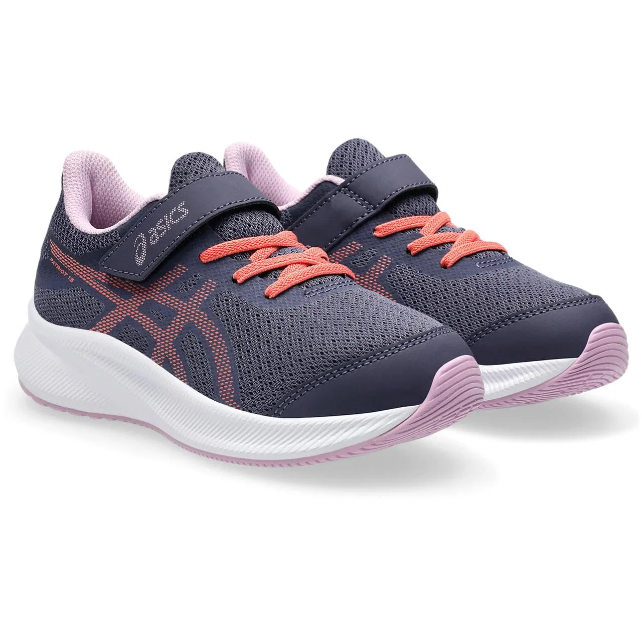 Детские кроссовки для мальчиков с шнуровкой Contend 9 Ps ASICS, Indigo Fog Papaya