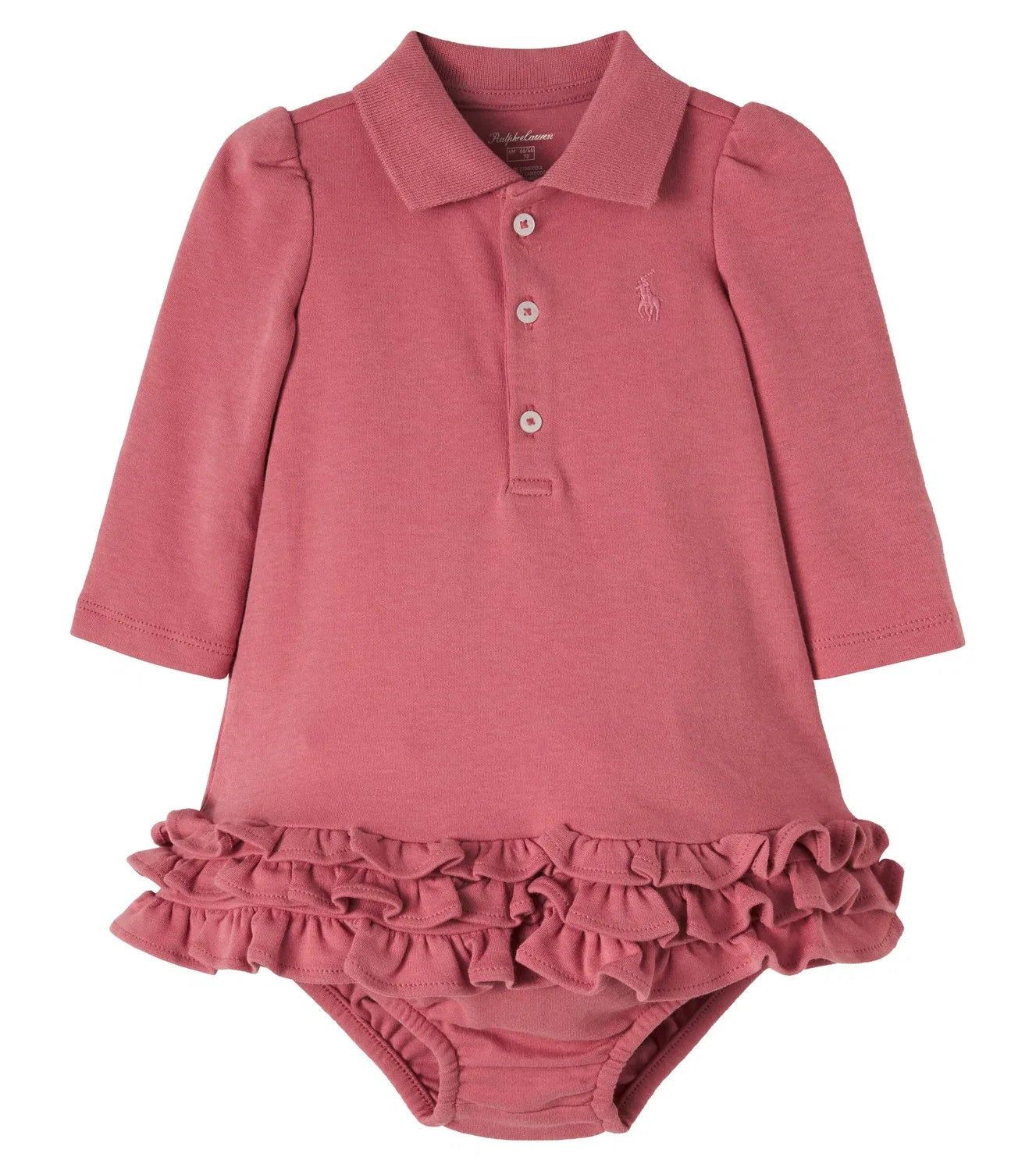 Платье хлопковое Polo Ralph Lauren Kids, розовый