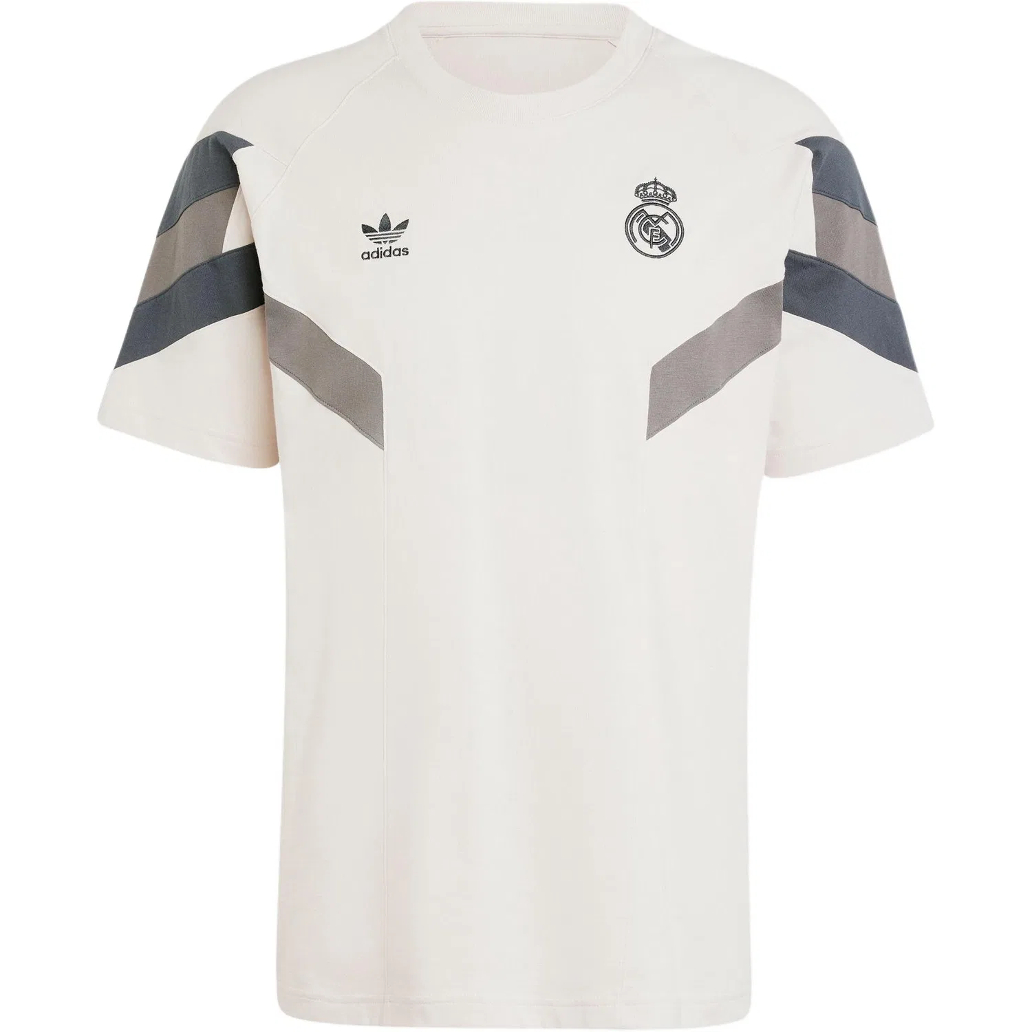 Мужская футболка с принтом Real Madrid Originals Adidas Originals, Light Sesame Purple Pink/Dark Heather Gray