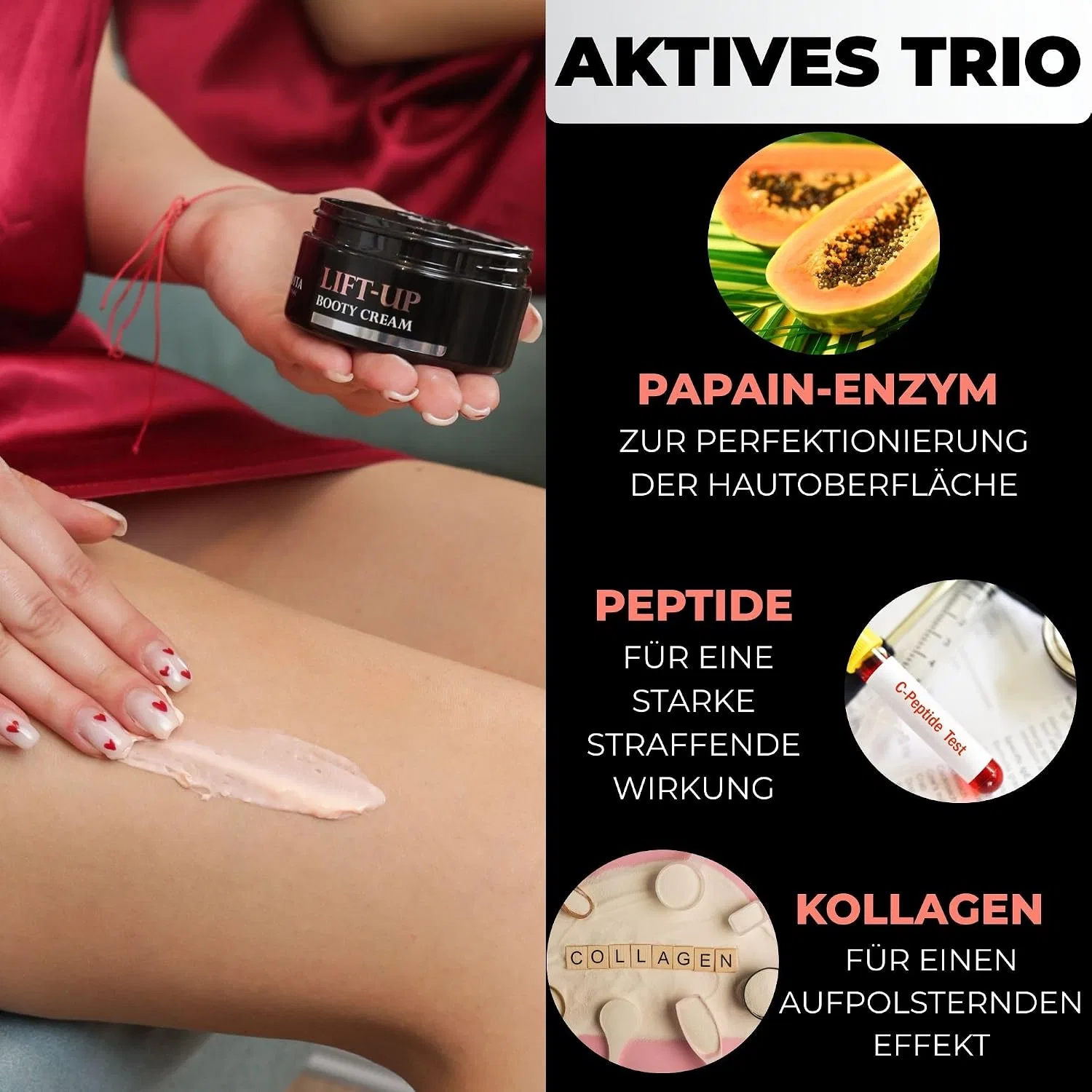 Крем для подтяжки ягодиц AFRODITA PROFESSIONAL Lift-Up Booty Cream, 100 мл — фото 4