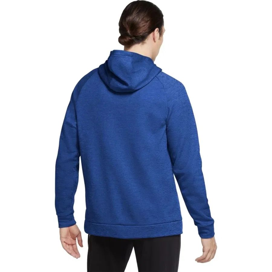 Мужской худи с капюшоном и принтом Dri Fit Therma Hoodie Nike, Синий — фото 2