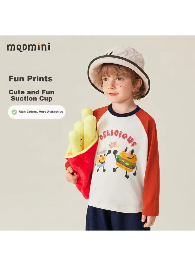 Лонгслив с цветными блоками для мальчиков Mqdmini, красный
