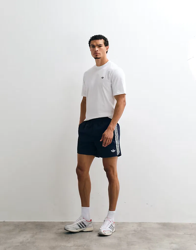 Спринтерские шорты Adidas Originals с тремя полосками, темно-синий — фото 3