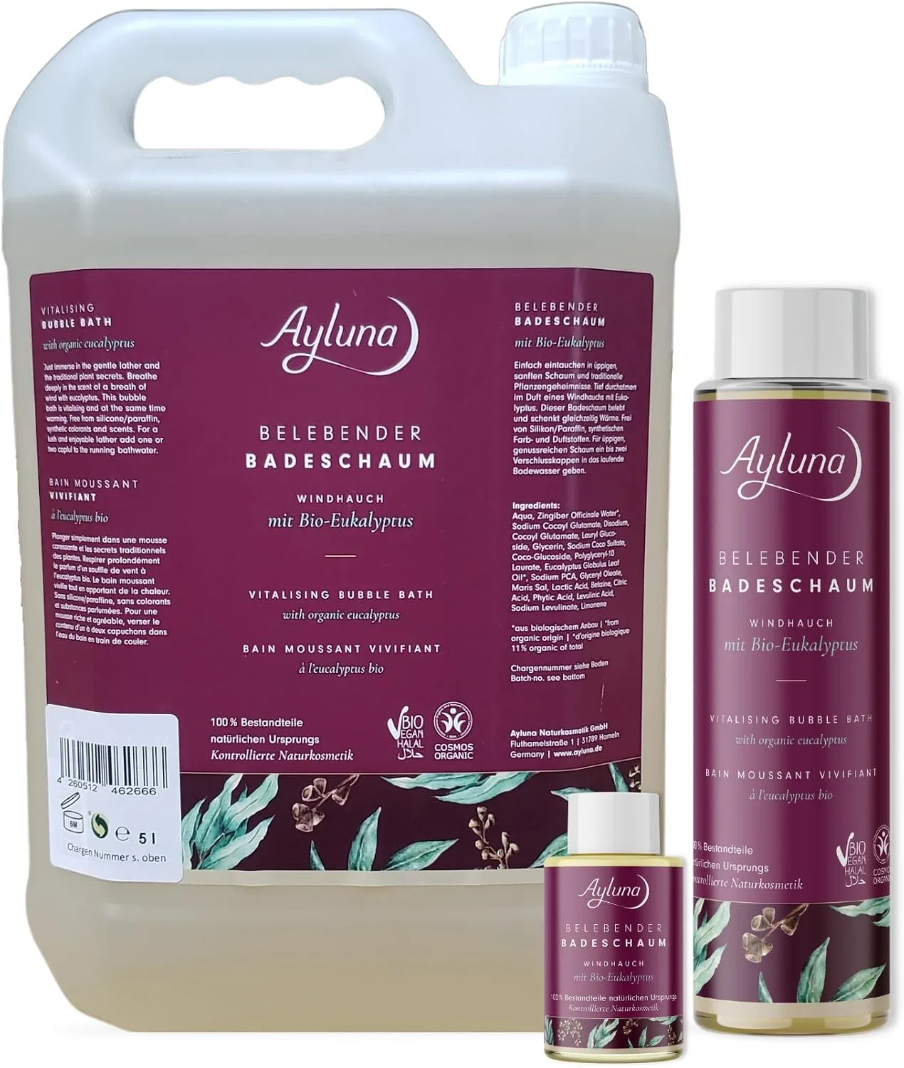 Пена для ванны Invigorating Bath Foam Wind Breath, Ayluna, 5 л — фото 3