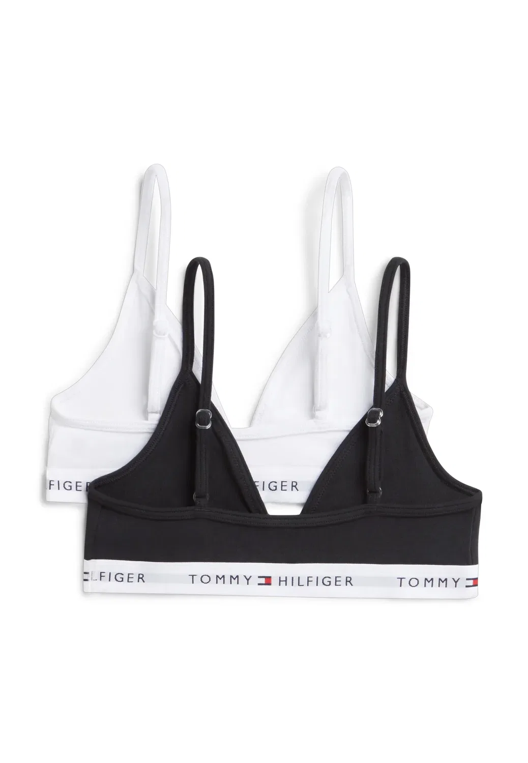 2 упаковки - треугольный бюстгальтер Tommy Hilfiger, White/Black — фото 2